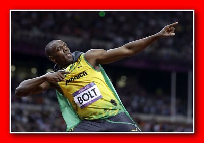Usain Bolt Olympiasieger 12''x8'' Profi Foto