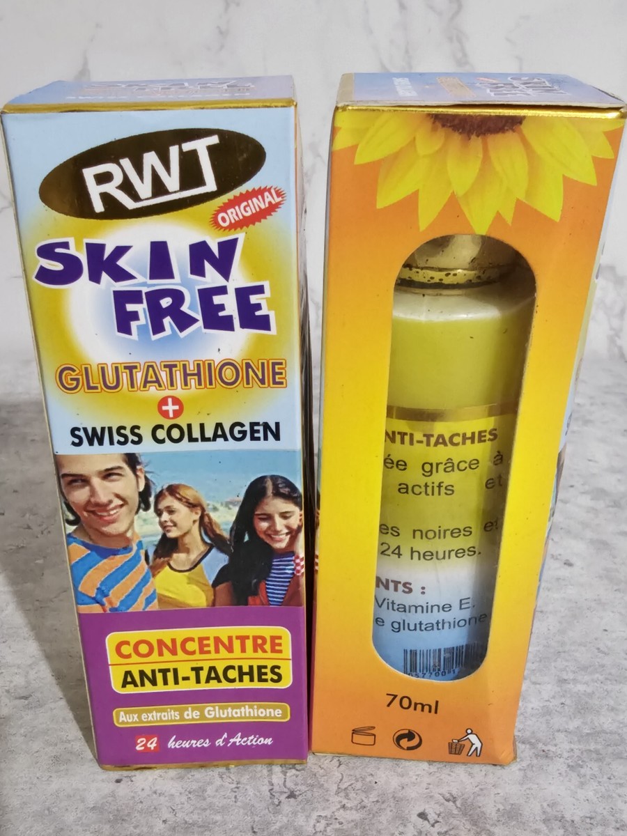 Concentré éclaircissant SKIN FREE Au Glutathione Et Collagène 70ml – Soin Visage Et Corps, Naturel, Made In France