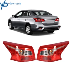 For 2016-18 Nissan Sentra Pair Tail Light Brake Lamp Outer Left&Right Side