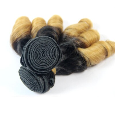 human hair weave bundles with closure candy curly 12'' colors 1b#27 and 1b#30