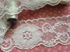 White Very Nice Lace - 2 yds 1  x 2  wide - New - Finished on Both Edges L16