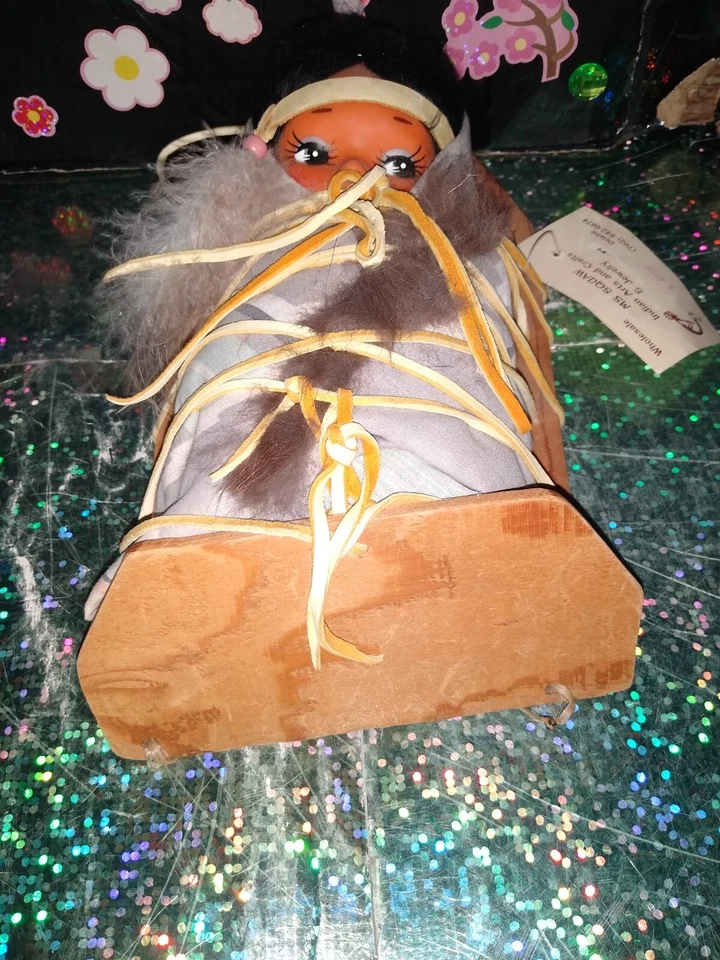 🦄MS Squaw Indian Arts Crafts Western Shoshone Tribal Roll 0135 Детская Индейская Кукла - Изображение 3 из 4