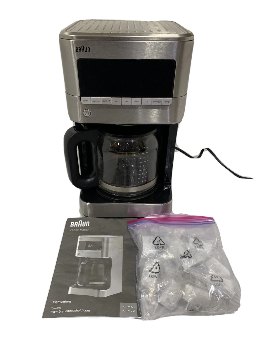 Braun BrewSense Drip Coffee Maker 12-Cup, Silver