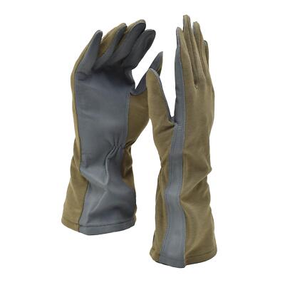 Original Dutch Military oliv Handschuhe Leder hitzebeständig Aramidwärmer NEU