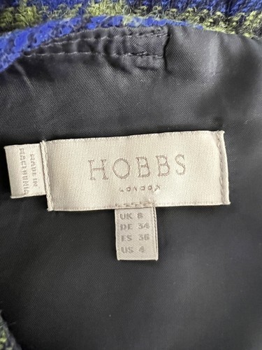 Hobbs British Moon Wool Navy Check Dress Size 8 - Hardly Worn - Picture 7 of 10