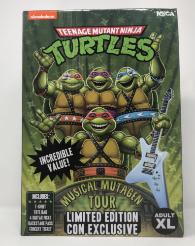 NECA TMNT Teenage Mutant Ninja Turtles Musical Mutagen Tour MERCH PACK SIZE XL - Photo 1 sur 7