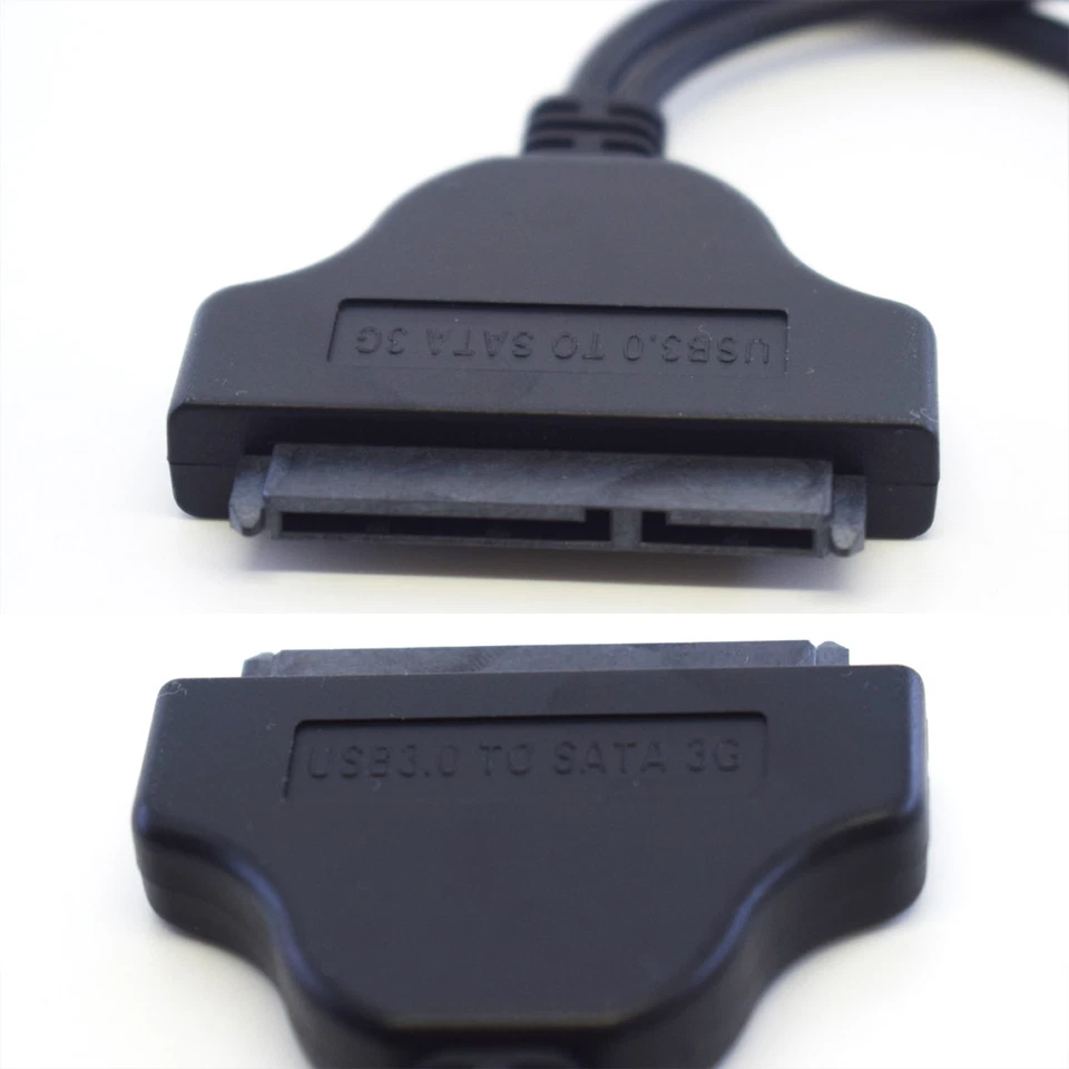1pc 16cm USB 3.0 A Male + USB 2.0 A Male To SATA 3Gbps Y Splitter Adapter Cable - Image 3 of 4