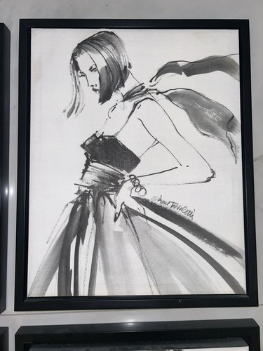 Four Fashion Model Black & white Art Prints 18 By 22 Inches Gigi Anne Tavoletti - Picture 5 of 6
