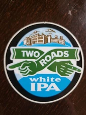TWO ROADS BREWING White IPA Tap Handle Sticker decal brewing craft beer