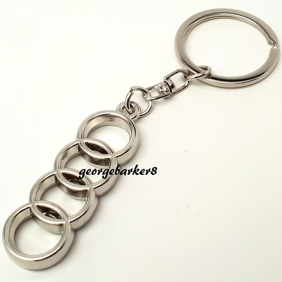 New Genuine Audi RS RS3 RS4 RS5 RS6 Leather Key Ring Keyring In Presentation Box