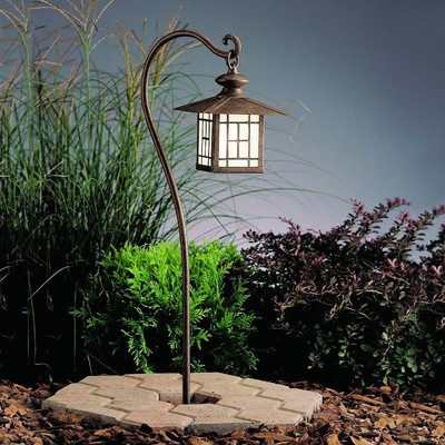 Low Voltage 1 light Path Lamp - with Transitional inspirations - 27 inches tall
