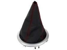 Schaltmanschette + Rahmen für Suzuki SX4 Swift III Schwarz Naht Rot Schaltknauf