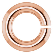7mm OD 4.4mm ID SOLID 14k ROSE Gold 16ga gauge OPEN Thick Heavy Jump Ring USA