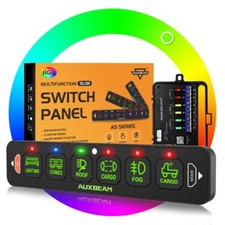 Caja de sistema de control pulsado momentáneo AUXBEAM RGB Slim 6 velocidades panel interruptor palanca