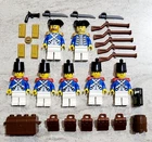 LEGO *Brand New* Pirates x7 Imperial Soldiers Blue Coats Lot 10320