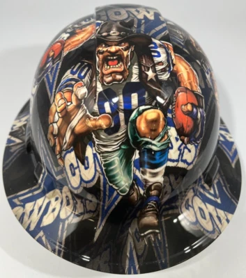 PYRAMEX New Full Brim Hard Hat Custom Hydro Dipped DALLAS COWBOYS