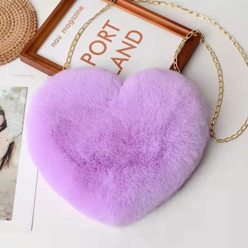 Love Bags For Women Plush Chain Shoulder Bags Valentine's Day Party Bag - Picture 12 of 12