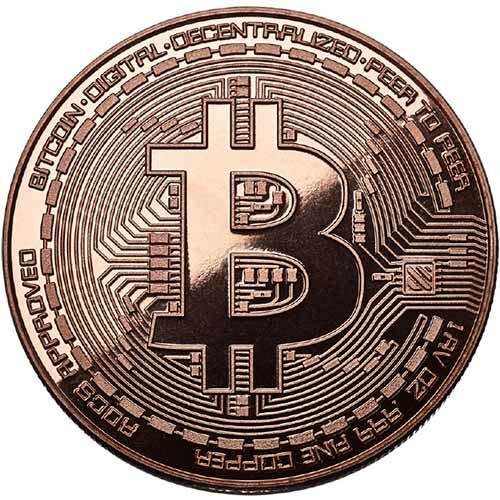 Bitcoin Copper Round - 1oz Pure 0.99% Copper Coin - Limited Edition Bitcoin Coin