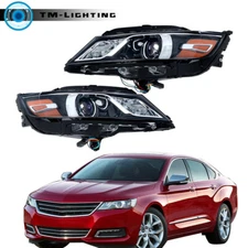 For 2015 2016-2020 Chevrolet Impala Pair Halogen Headlights Headlamps Assembly
