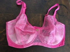 Natori True Decadence Pink 30H Underwire Balconette Semi Sheer