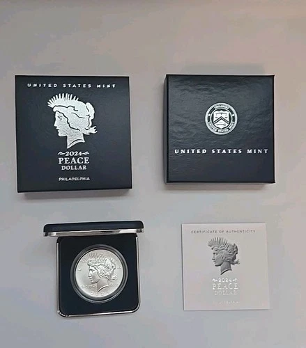 2024 P Uncirculated Peace Silver Dollar with COA and OGP
