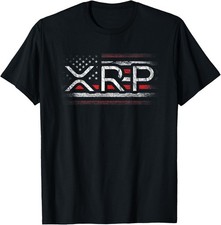 Crypto Currency - XRP Cryptocurrency - American Flag - XRP T-Shirt