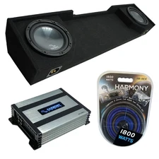 88-98 GMC Sierra Ext Cab Truck Harmony R104 Dual 10" Sub Box & HA-A400.1 Amp