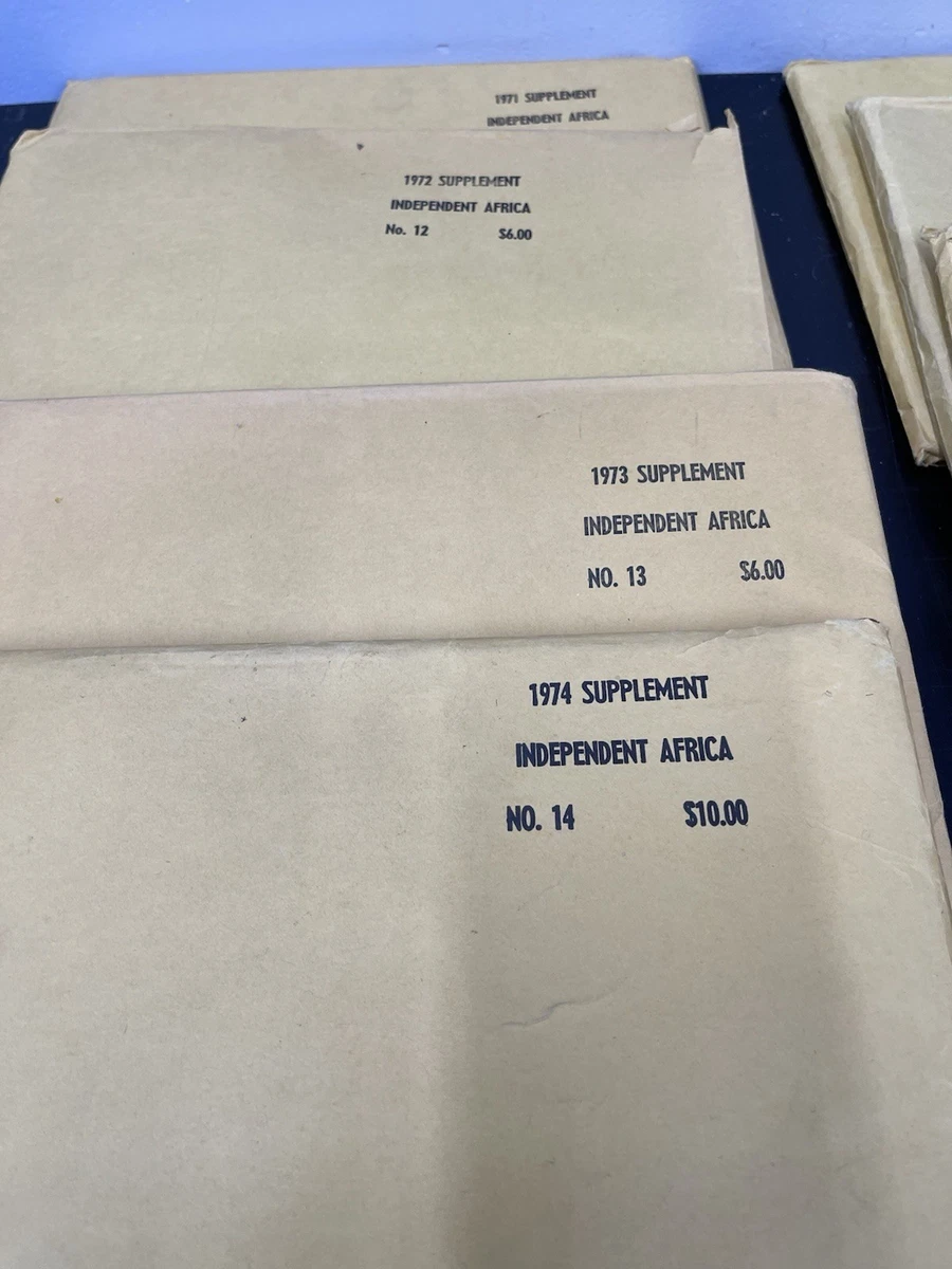 MINKUS INDEPENDENT AFRICA STAMP ALBUM SUPPLEMENTS 1967 THRU 1974