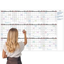 Large Dry Erase Calendar for Wall Yearly Wall Calendar Dry Erase, 37" x 57....