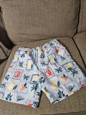 Old Navy Novelty Print Men's Swim Trunks Size Medium 7" Inseam NWT Drawstring