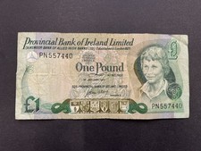 Provincial Bank Of Ireland £1 Pound Vintage Banknote 1977 (1) LOT: 0706-028