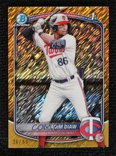 2025 Bowman Chrome Prospects Gold Shimmer Refractor 36/50 Khadim Diaw 0i87