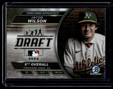 2023 Bowman Draft Night Refractor Parallel Jacob Wilson RC 203/250 Oakland