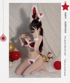 Sexy Lingerie Christmas Bunny Girl Bikini Dress Rabbit Costume Anime Cosplay Set