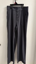 Size Small Dark Gray Wide Leg Button Front Pants