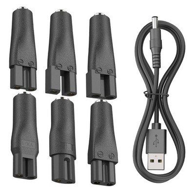 7 PCS Power Cord 5V Charger USB Adapter Set with a Various Types of Hair Clip...