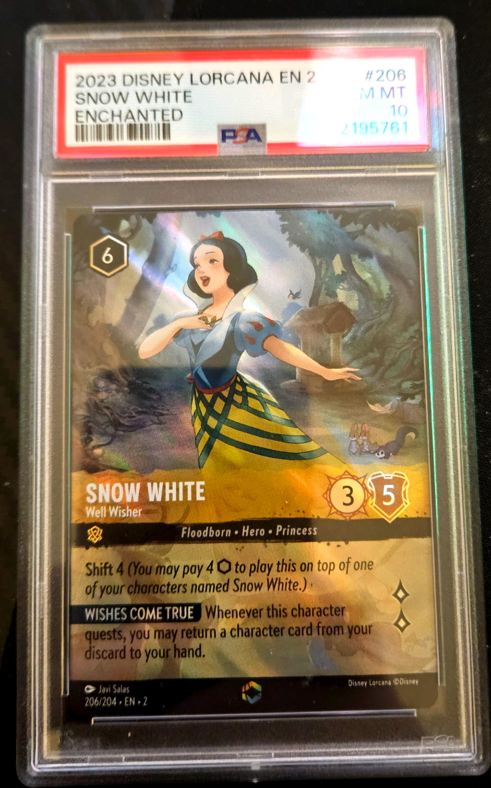 2023 Disney Lorcana Floodborn #206 "Snow White - Enchanted" - PSA 10 - GEM MINT