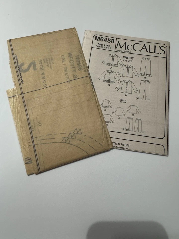 McCall's #6458 Size (4-5-6) NIP Toddler & Children's Tops & Pants Uncut FF - Image 3 of 3