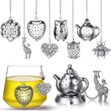 4 Sets Loose Tea Infusers Stainless Steel Teaballs Cute Tea Strainers Steeper Fi