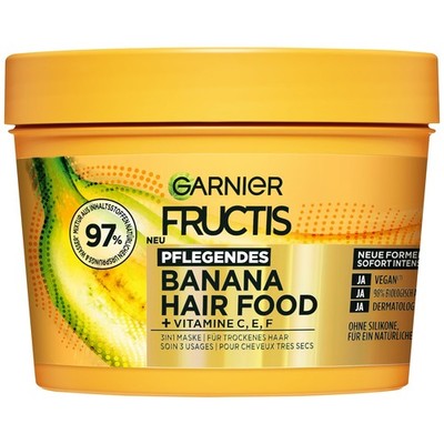 Garnier Fructis Pflegende Bananen Haarmaske, 400 ml (1er Pack), Banana 