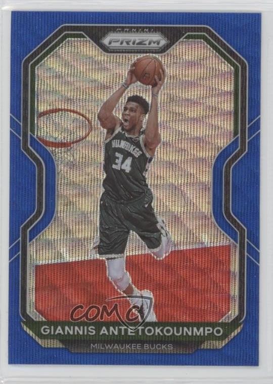 2020-21 Panini Prizm Blue Wave Prizm Giannis Antetokounmpo #111