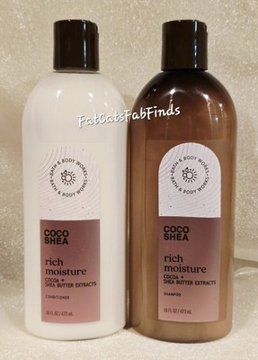 COCO SHEA  Shampoo + Conditioner Full Size Moisturizing Bath & Body Works
