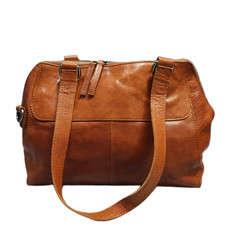 Spikes  Sparrow Bronco Rivka Shoulder Bag Womens Brown Leather Zip Closure
