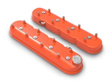 Holley 241-164 Tall Ls Valve Covers - Factory Orange Holley 241-164 Tall Ls Valve Covers - Factory Orange