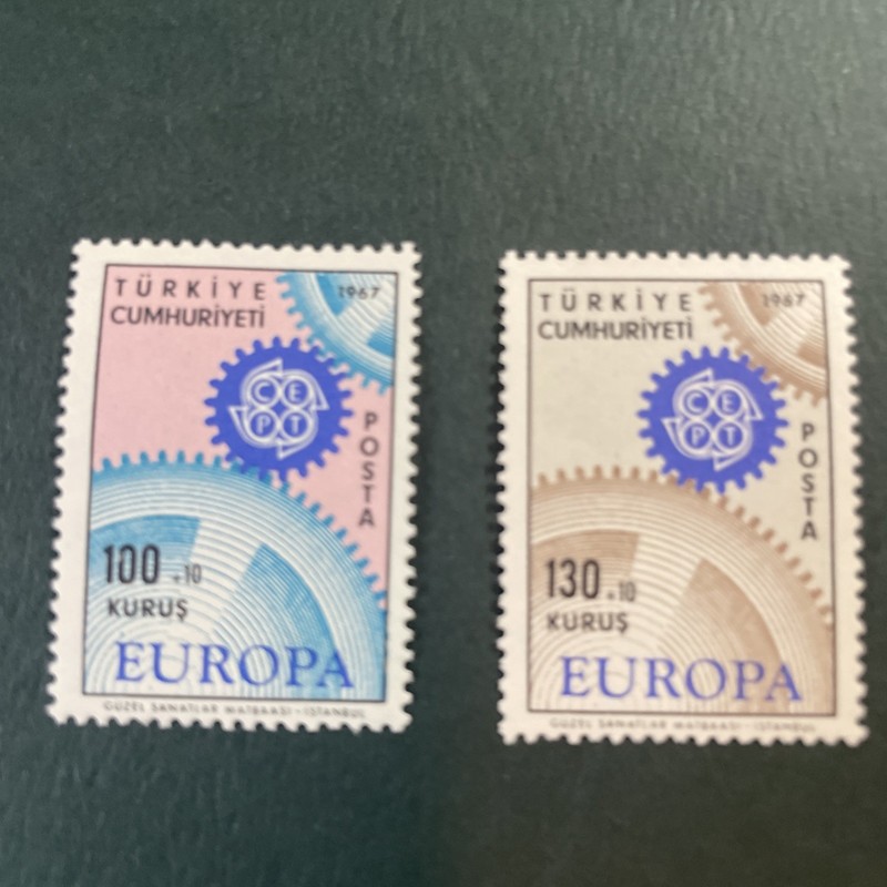 Turkey Stamps 1967 Europa Scott B120- B121 MNH 
