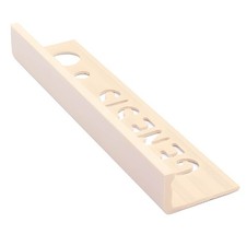 Soft Cream 8mm PVC Straight Edge Tile Trim ESP 2.5m Pack of 5