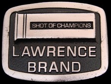 MI20141 VINTAGE 1970s  LAWRENCE  SHOTGUN SHELL SHOT PEWTER BUCKLE
