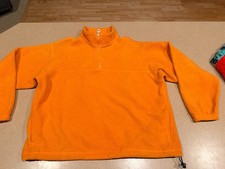 Lands End Vintage Quarter Zip Fleece Pullover Sweatshirt Unisex Sz L Made in USA