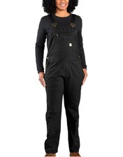 Carhartt L85710 Womens Brown Crawford Double Front Bib Overalls Size MEDIUM