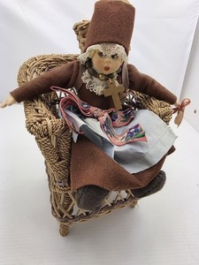 Poupée paysanne antique de type Lenci // Art populaire italien - France